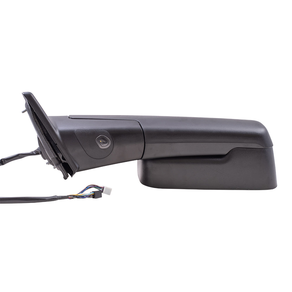 Brock Replacement Driver Side Power Tow Mirror Textured Black with Heat Power Folding Memory Signal & Puddle Light Compatible with 2015-2018 Ram 2500/3500