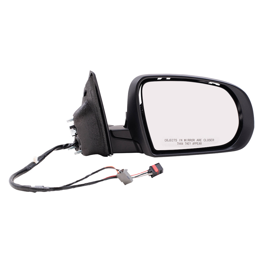 Brock Aftermarket Replacement Passenger Right Power Mirror with Paint to Match Gray Cover-Textured Black Base-Heat-Signal without Blind Spot Detection Compatible with 2017-2021 Jeep Compass