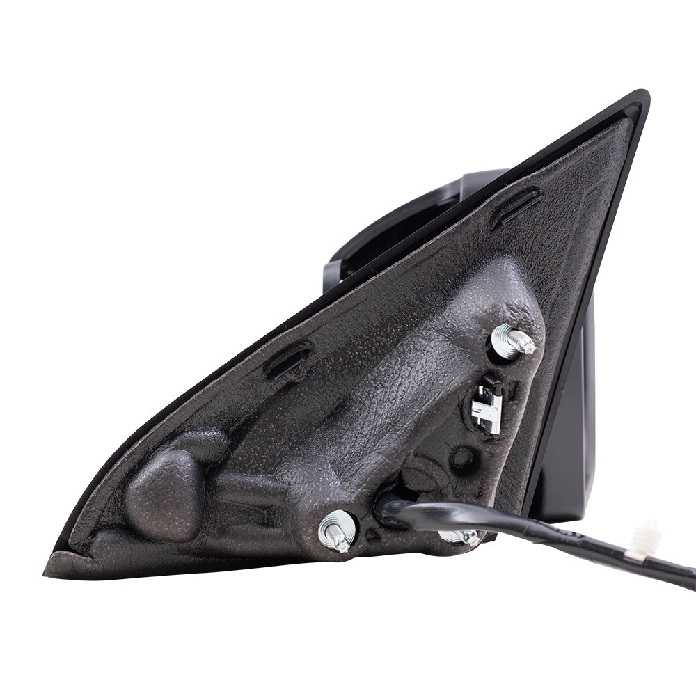 Brock Aftermarket Replacement Passenger Right Power Mirror with Paint to Match Gray Cover-Textured Black Base-Heat-Signal without Blind Spot Detection Compatible with 2017-2021 Jeep Compass