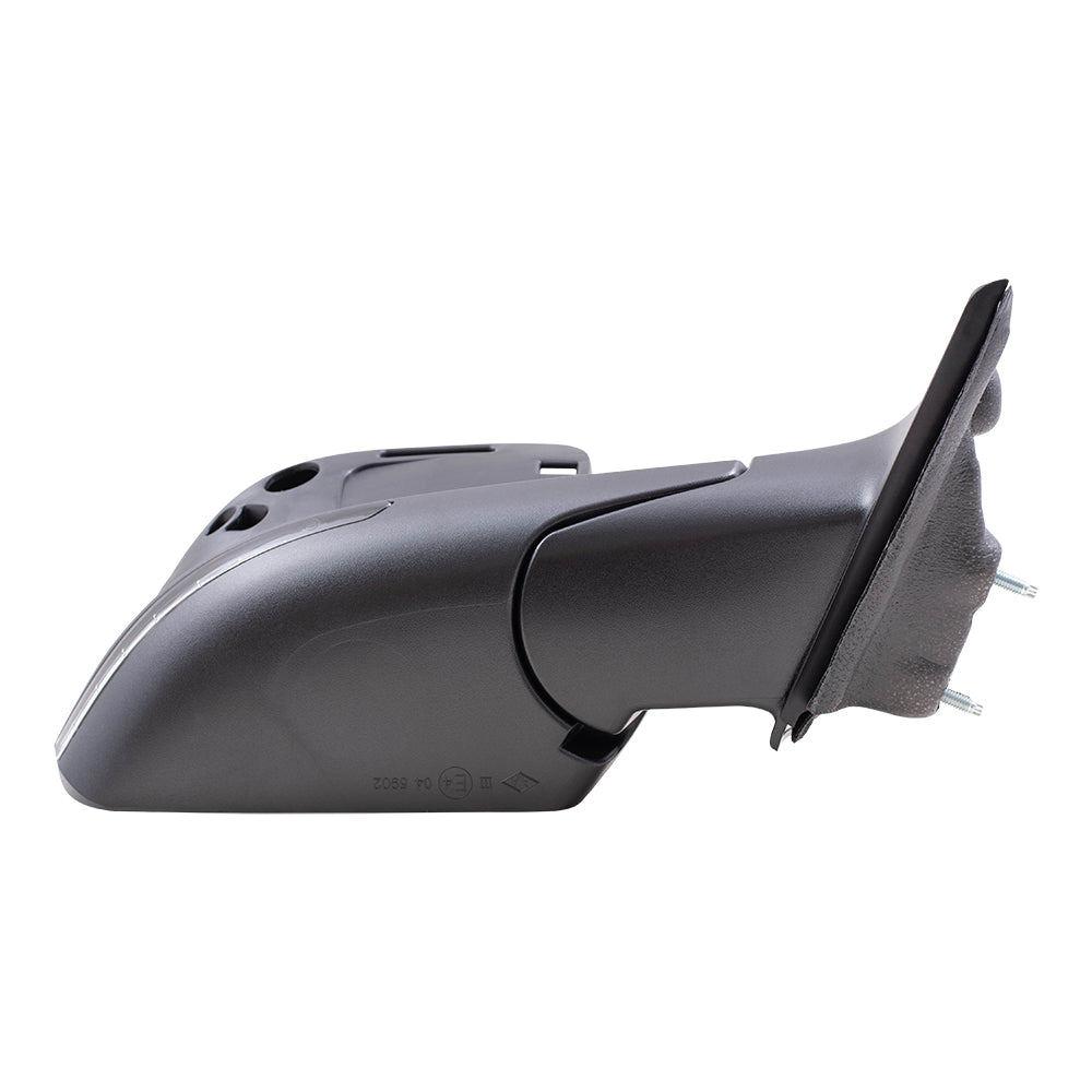 Brock Aftermarket Replacement Passenger Right Power Mirror with Paint to Match Gray Cover-Textured Black Base-Heat-Signal without Blind Spot Detection Compatible with 2017-2021 Jeep Compass