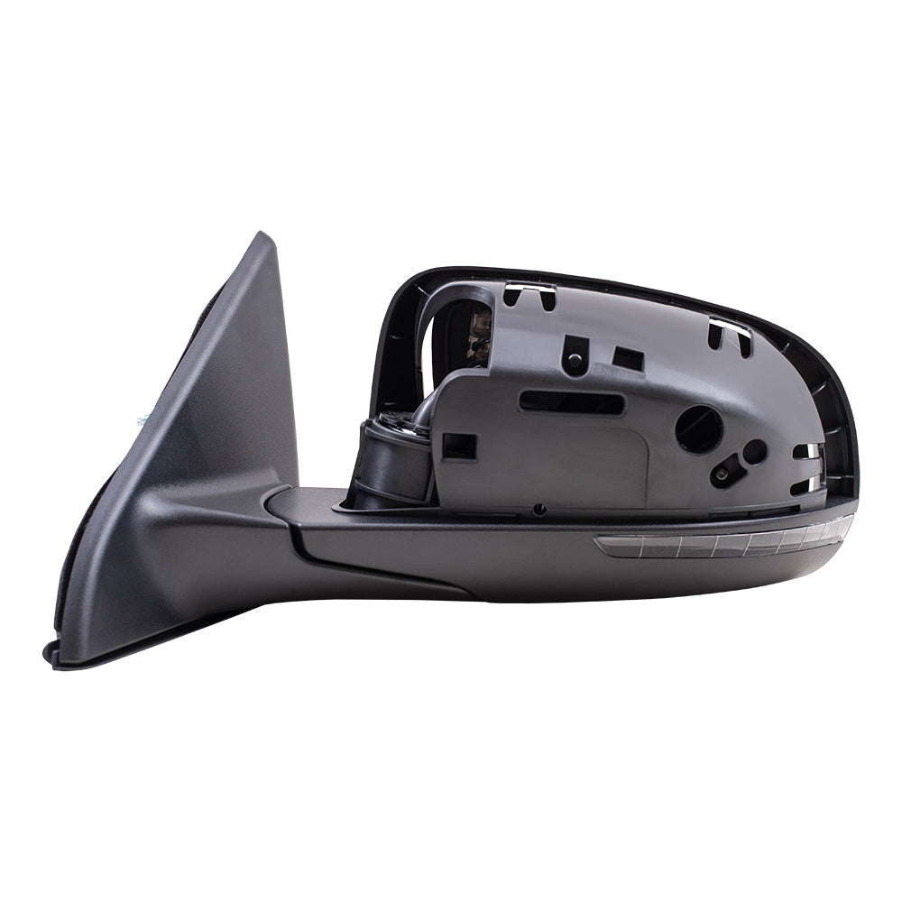 Brock Aftermarket Replacement Driver Left Power Mirror with Paint to Match Gray Cover-Textured Black Base-Heat-Signal-Blind Spot Detection Compatible with 2017-2021 Jeep Compass