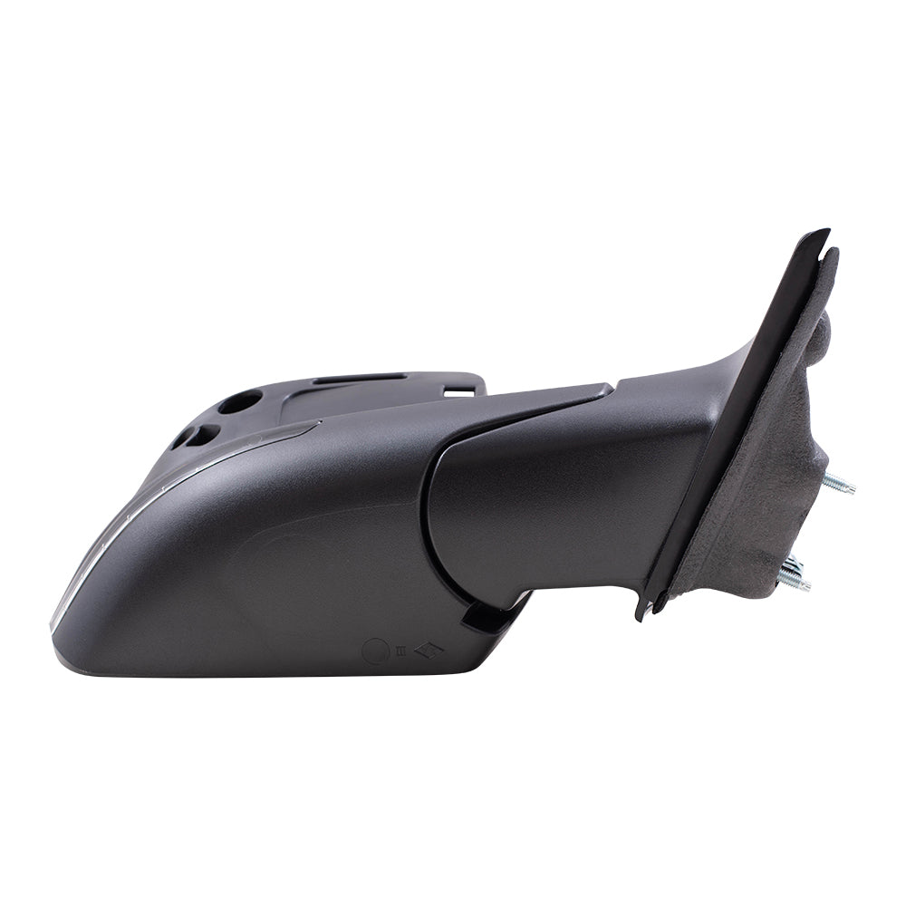 Brock Aftermarket Replacement Passenger Right Power Mirror with Paint to Match Gray Cover-Textured Black Base-Heat-Signal-Blind Spot Detection Compatible with 2017-2021 Jeep Compass