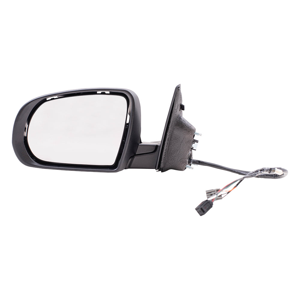 Brock Aftermarket Replacement Driver Left Power Mirror with Paint to Match Gray Cover-Chrome Base-Heat-Signal without Blind Spot Detection Compatible with 2017-2021 Jeep Compass