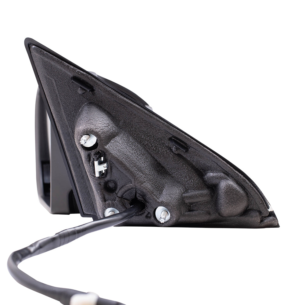 Brock Aftermarket Replacement Driver Left Power Mirror with Paint to Match Gray Cover-Chrome Base-Heat-Signal without Blind Spot Detection Compatible with 2017-2021 Jeep Compass