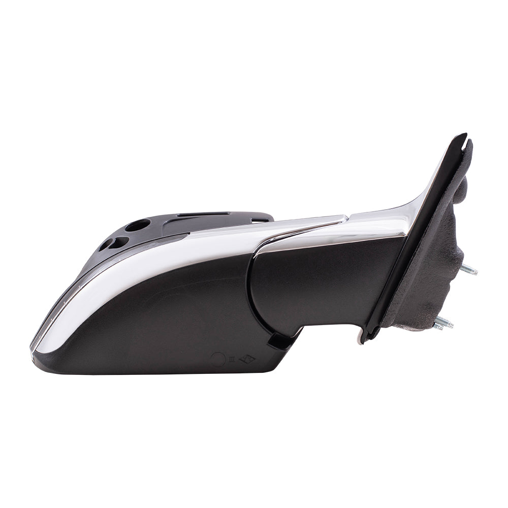 Brock Aftermarket Replacement Passenger Right Power Mirror with Paint to Match Gray Cover-Chrome Base-Heat-Signal without Blind Spot Detection Compatible with 2017-2021 Jeep Compass