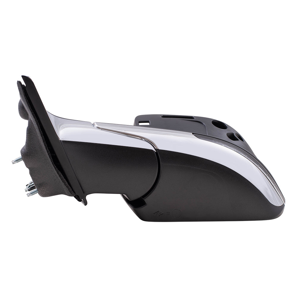 Brock Aftermarket Replacement Driver Left Power Mirror with Paint to Match Gray Cover-Chrome Base-Heat-Signal-Blind Spot Detection Compatible with 2017-2021 Jeep Compass