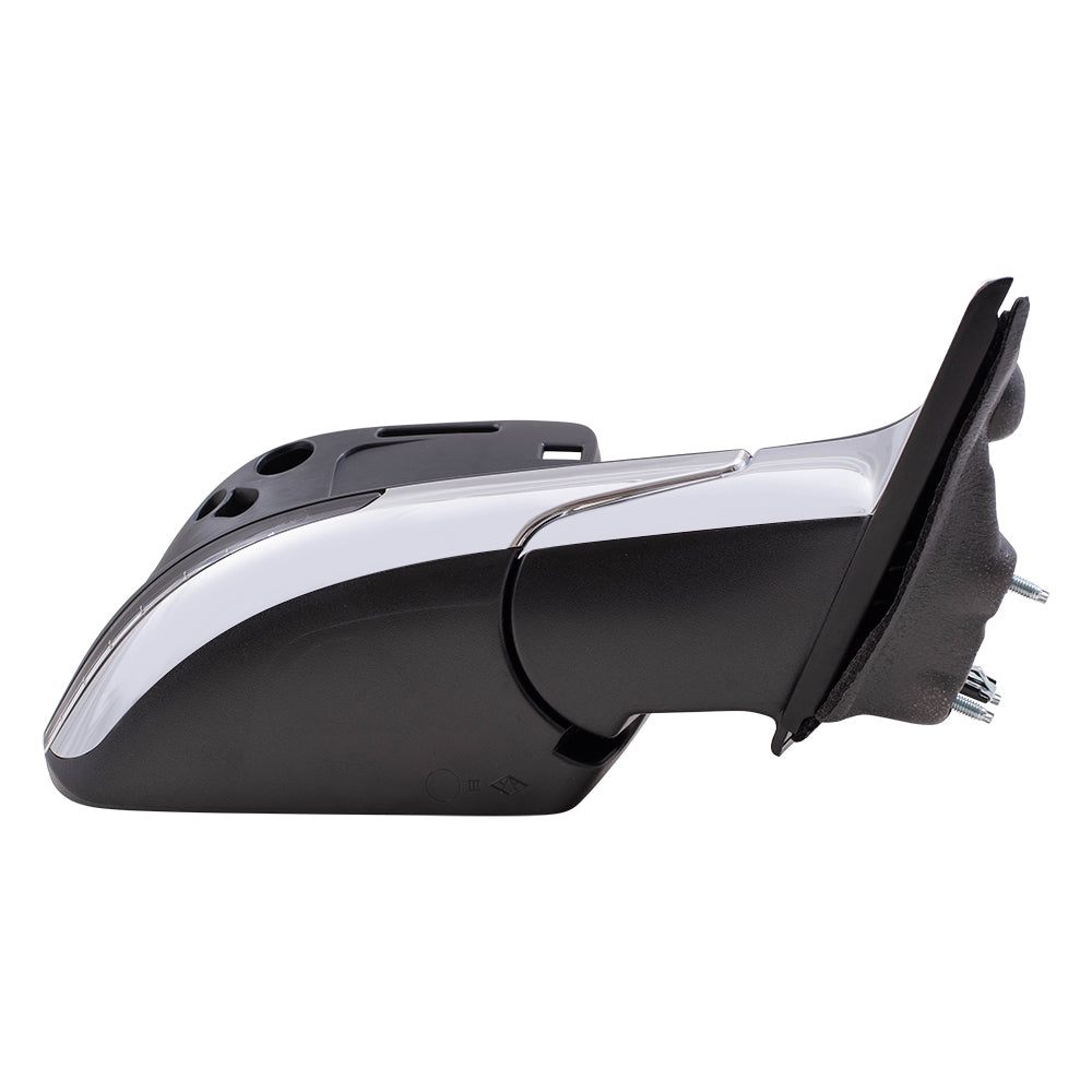 Brock Aftermarket Replacement Passenger Right Power Mirror with Paint to Match Gray Cover-Chrome Base-Heat-Signal-Blind Spot Detection Compatible with 2017-2021 Jeep Compass