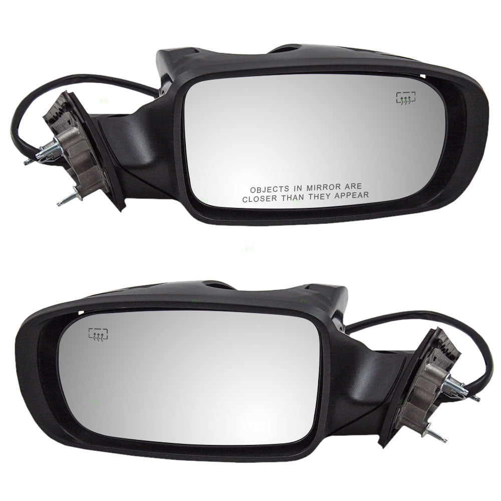 Replacement Pair Set Power Side View Mirrors Heated Ready-to-Paint Compatible with 2011-2014 Charger 1LD59AXRAH 1LD58AXRAH