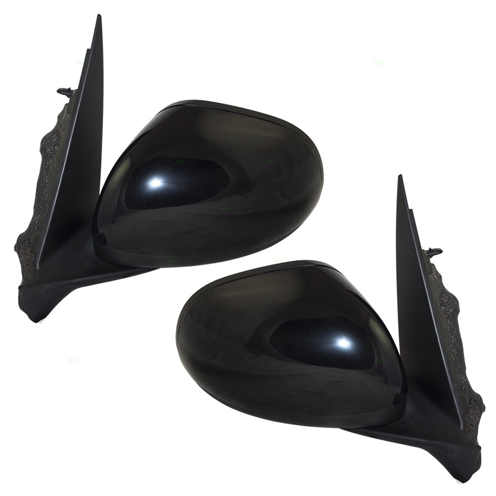 Replacement Pair Set Power Side View Mirrors Heated Ready-to-Paint Compatible with 2014 2015 500L 68225416AA 5NF06TZZAA