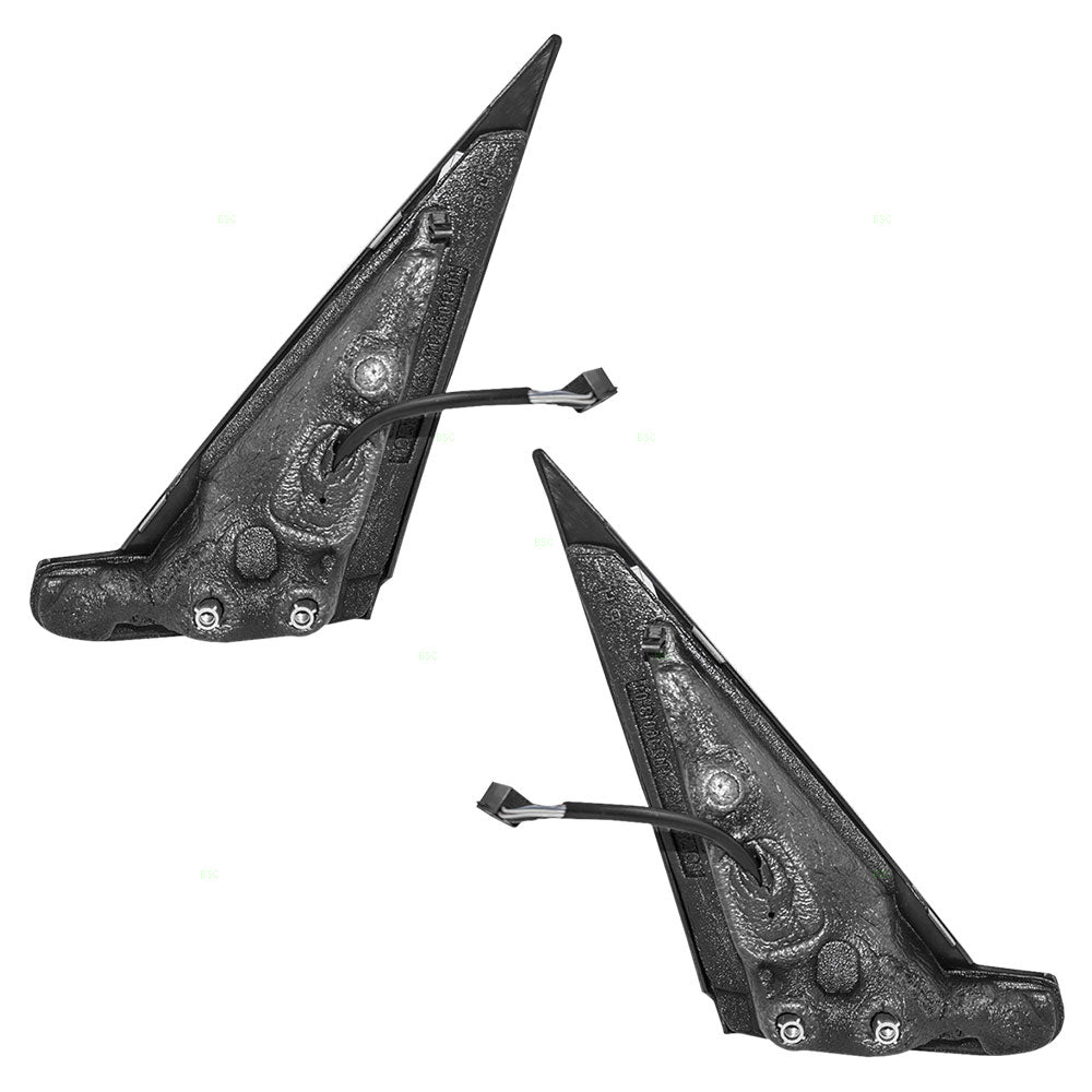 Replacement Pair Set Power Side View Mirrors Heated Ready-to-Paint Compatible with 2014 2015 500L 68225416AA 5NF06TZZAA