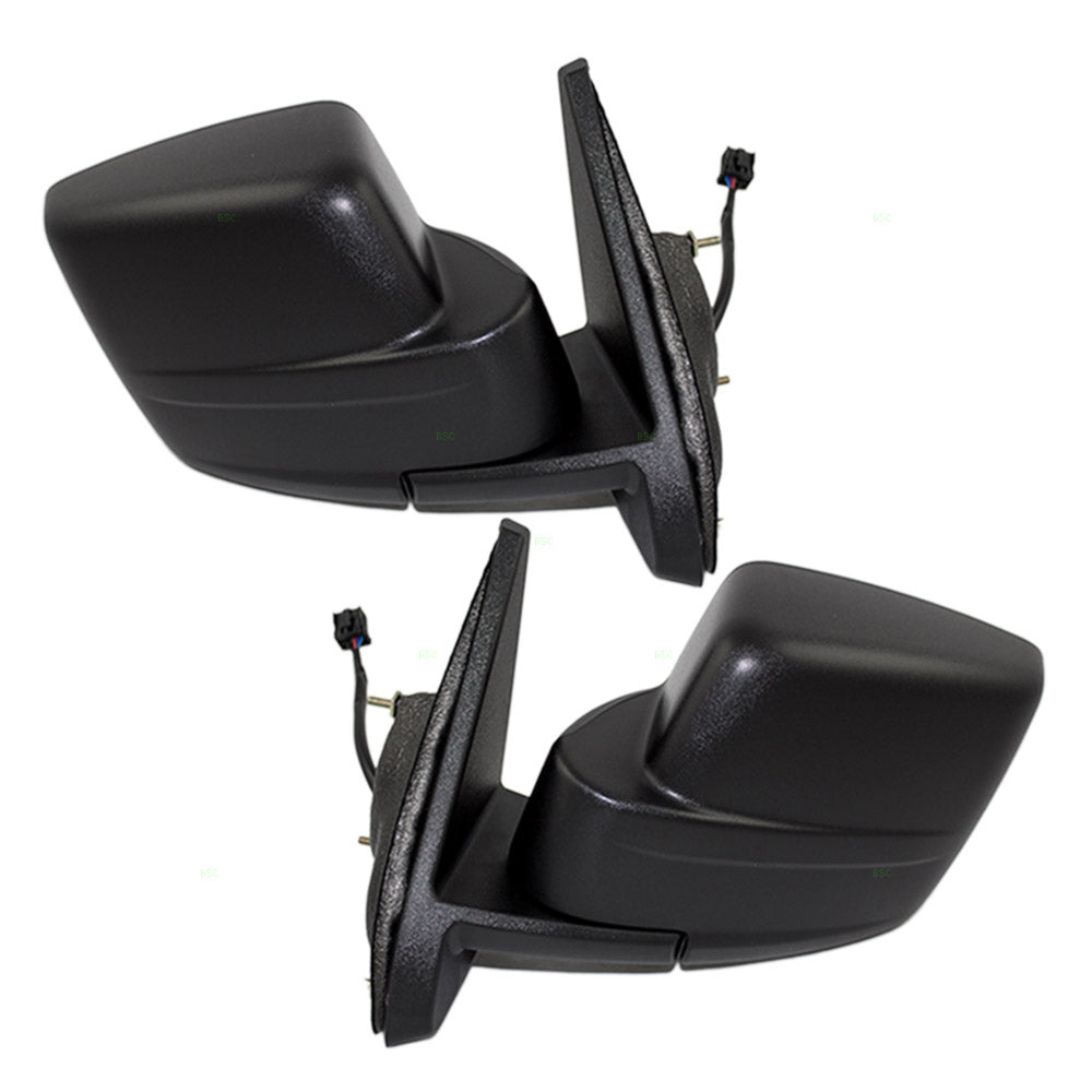 Replacement Set Driver and Passenger Power Side View Mirrors Heated Textured Compatible with 2007-2017 Patriot 5155459AI 5155458AI