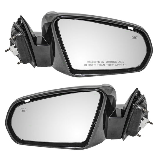 Replacement Driver and Passenger Power Side View Mirrors Heated Ready-to-Paint Compatible with 2007-2010 Sebring Sedan 1AL011XRAC 1AL001XRAC