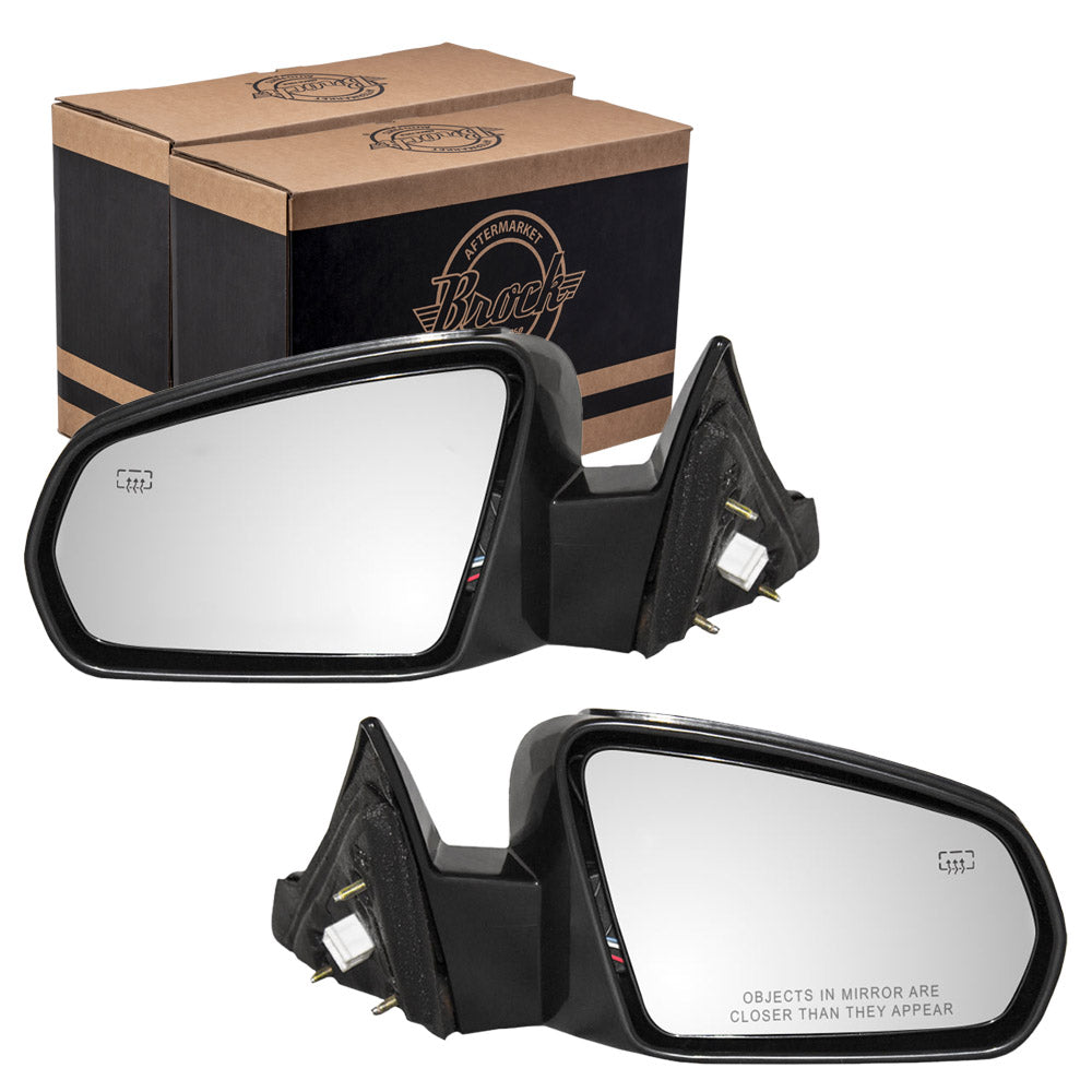 Replacement Set Driver and Passenger Power Side View Mirrors Heated Compatible with 2008-2010 Sebring 2 Door Convertible 1AL031XRAC 1AL021XRAC