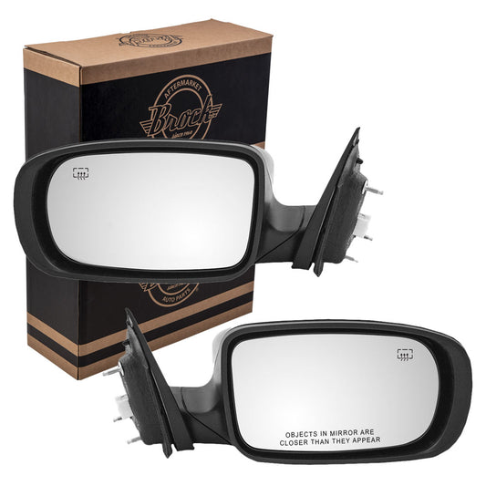 Replacement Set Driver and Passenger Power Side View Mirrors Heated Ready-to-Paint Compatible with 2011-2014 200 Sedan 1SX891X8AC 1SX881X8AC