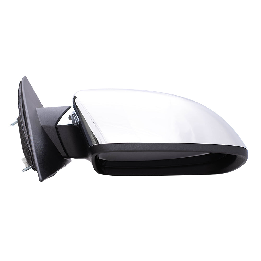 Brock Replacement Set Driver and Passenger Power Side View Mirrors Heated with Chrome Covers Compatible with 2011-2014 200 Sedan 68081541AD 68081540AD