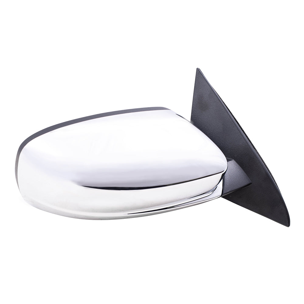 Brock Replacement Set Driver and Passenger Power Side View Mirrors Heated with Chrome Covers Compatible with 2011-2014 200 Sedan 68081541AD 68081540AD