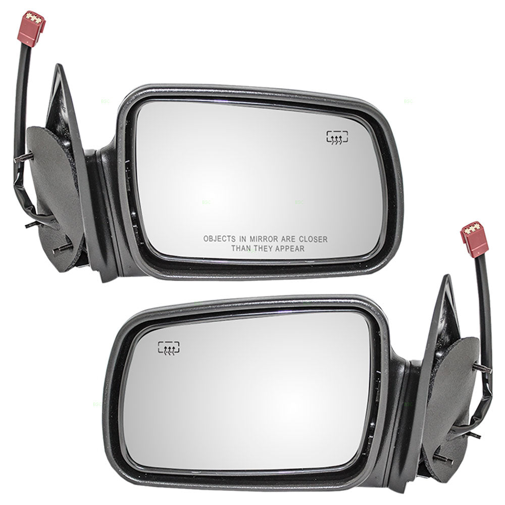 Driver and Passenger Power Side View Mirrors Heated Textured Replacement for Jeep SUV 4883023 4883022