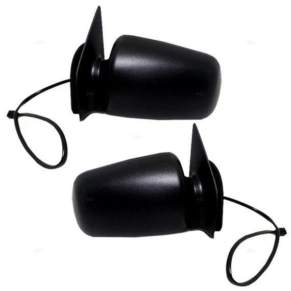 Driver and Passenger Power Side View Mirrors Heated Textured Replacement for Jeep SUV 55154803 55154802