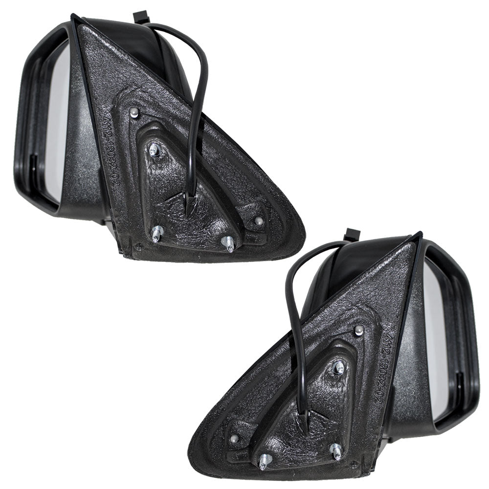 Pair Set Power Side View Mirrors Heated Manual Folding Replacement for 11-18 Dodge Durango 5SH43TZZAF 5SH42AXRAD