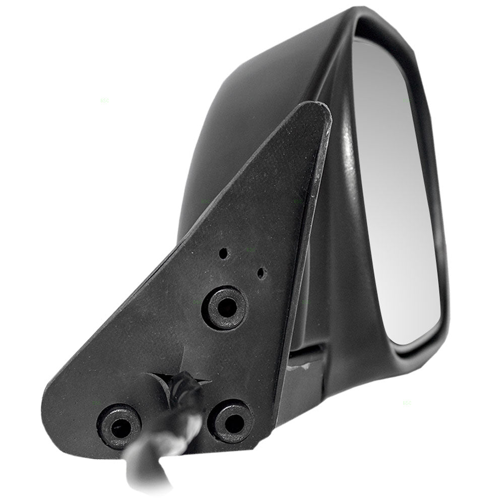 Replacement Passenger Power Side View Mirror Heated Textured Black Compatible with 1997-2001 Cherokee 55154950AC