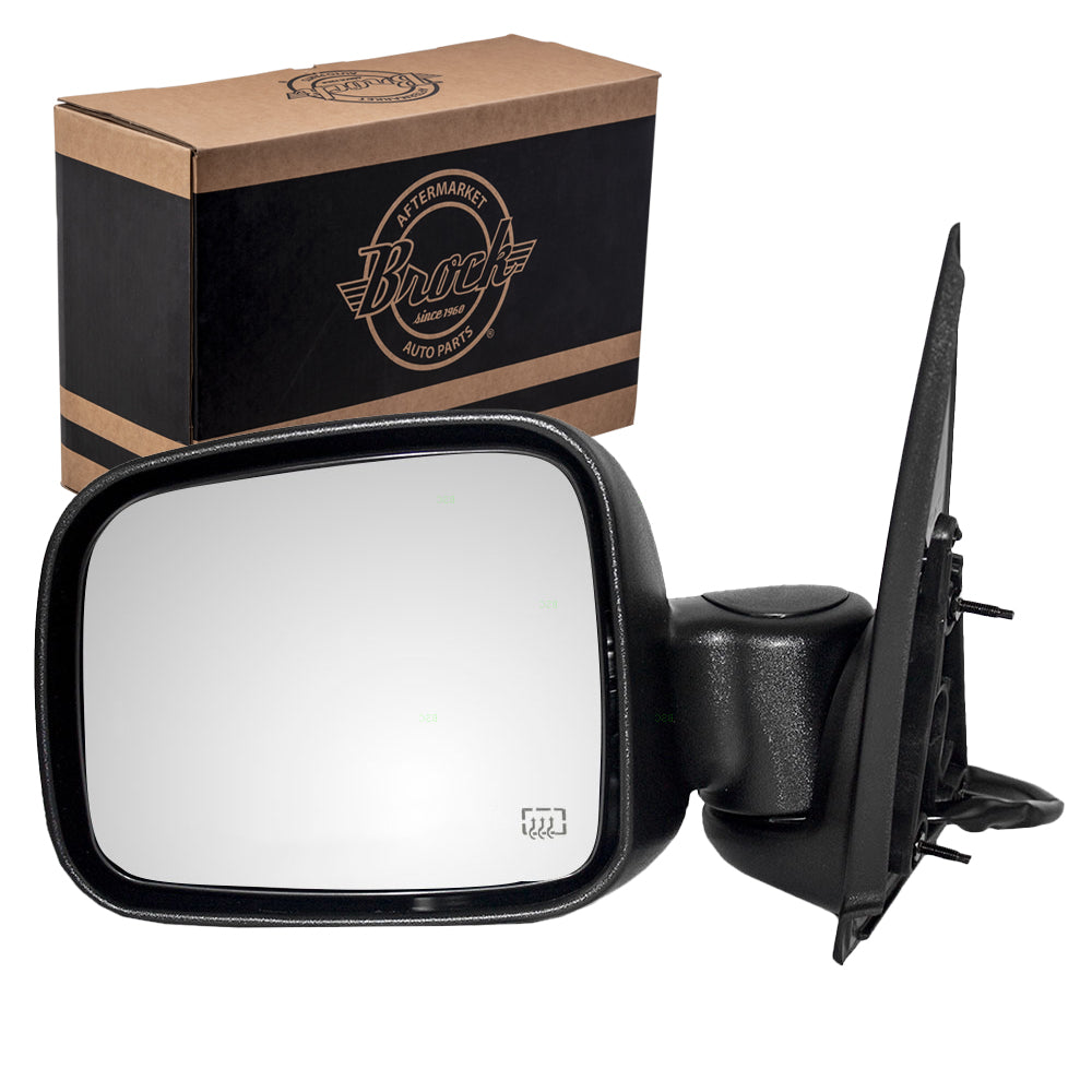 Replacement Driver Power Side View Mirror Heated Textured Black Compatible with 2002-2007 Liberty 55155843AI