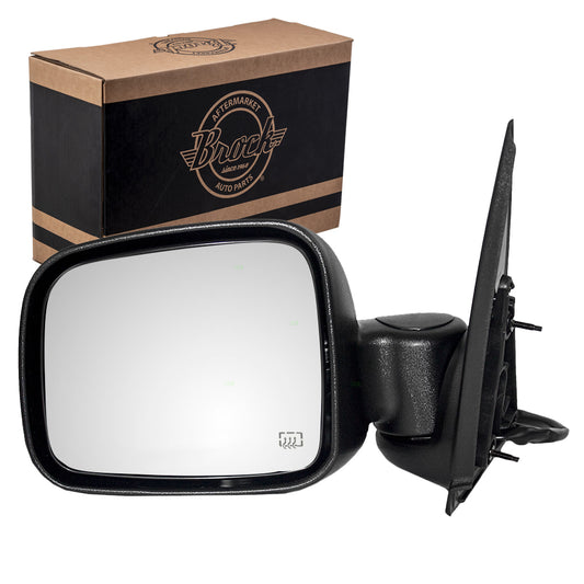 Replacement Driver Power Side View Mirror Heated Textured Black Compatible with 2002-2007 Liberty 55155843AI