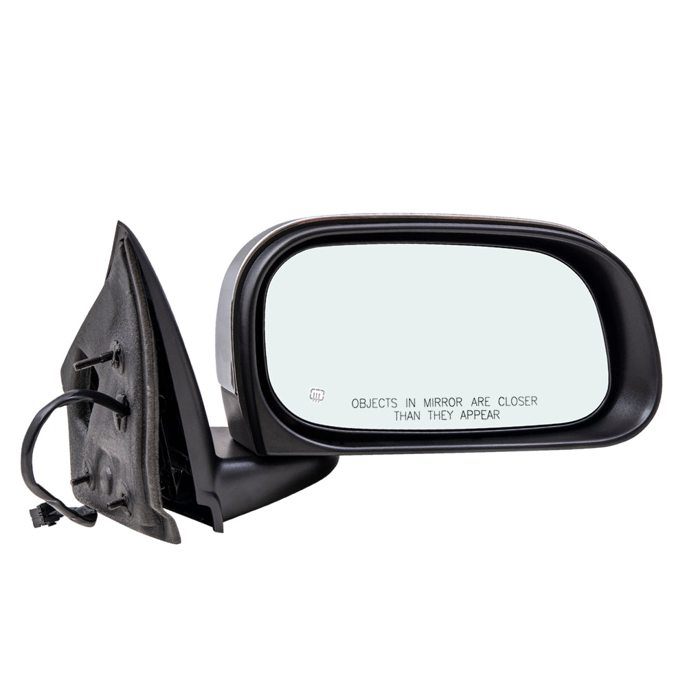 Replacement Driver and Passenger Power Side View Mirrors Heated with Chrome Covers Compatible with 2007-2009 Aspen 55364665AI 55364664AI