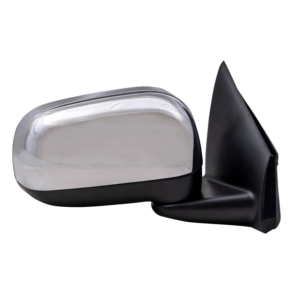 Replacement Driver and Passenger Power Side View Mirrors Heated with Chrome Covers Compatible with 2007-2009 Aspen 55364665AI 55364664AI