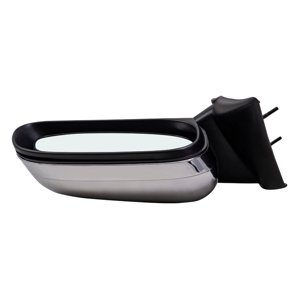 Replacement Driver and Passenger Power Side View Mirrors Heated with Chrome Covers Compatible with 2007-2009 Aspen 55364665AI 55364664AI