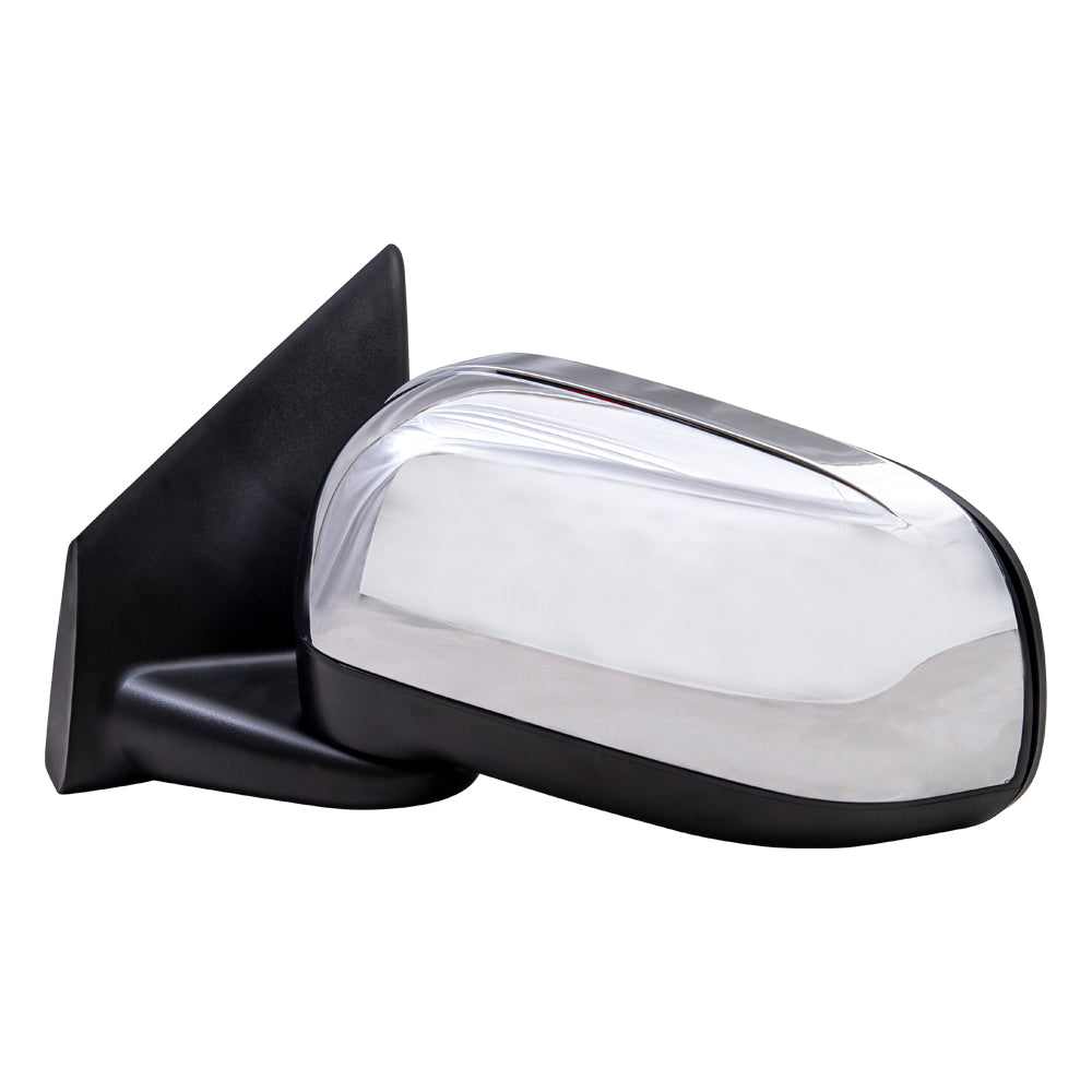 Replacement Drivers Power Side View Mirror Heated with Chrome Cover Compatible with 2007 2008 2009 Aspen 55364665AI