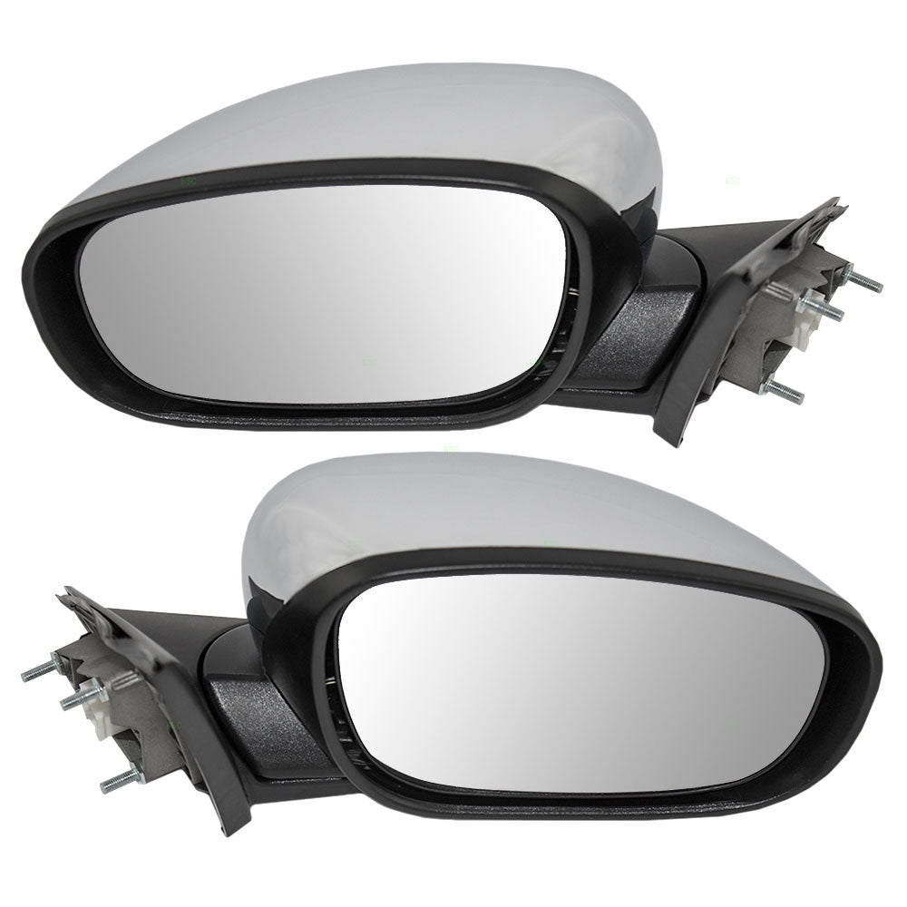 Replacement Set Driver and Passenger Power Side View Mirrors Heated with Chrome Covers Compatible with 300 Magnum 4806871AL 4805882AK