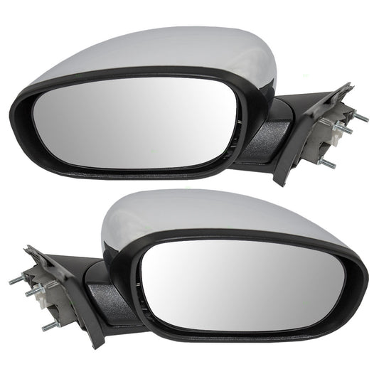 Replacement Set Driver and Passenger Power Side View Mirrors Heated with Chrome Covers Compatible with 300 Magnum 4806871AL 4805882AK