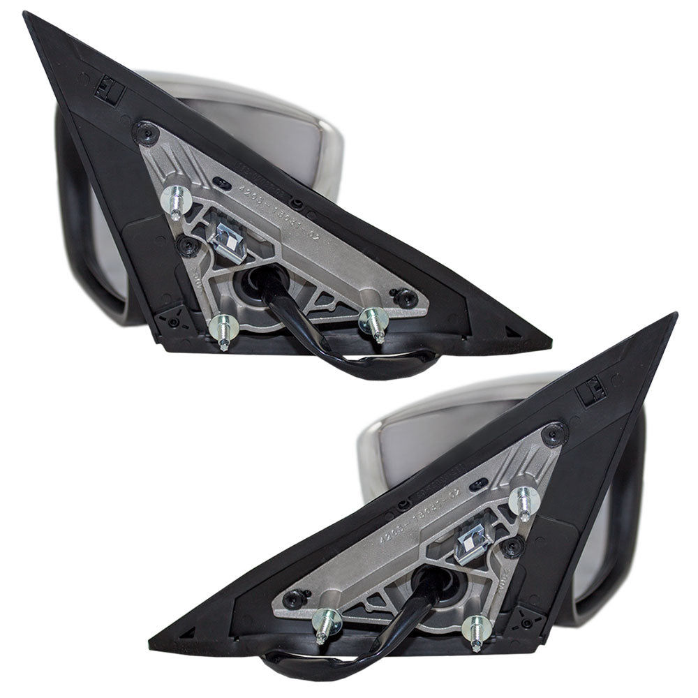 Replacement Driver and Passenger Set Power Side Mirrors Heated Chrome Covers Compatible with 2011-2018 300 57010337AJ 57010336AJ
