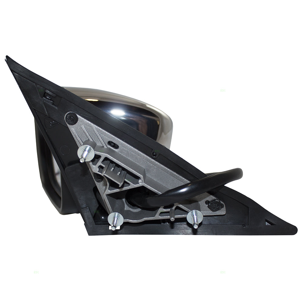 Replacement Pair Set Power Side View Mirrors Heated Memory w/ Chrome Covers Compatible with 2011-2018 300 68101147AA 57010306AG