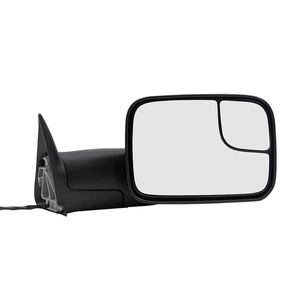 Brock Replacement Passenger Performance Upgrade Power Side View Tow Mirror Orignal Arm Design 7x10 Flip-Up Textured w/ Mounting Bracket Compatible with 1994-1997 1500 2500 3500 Pickup Truck 55076519