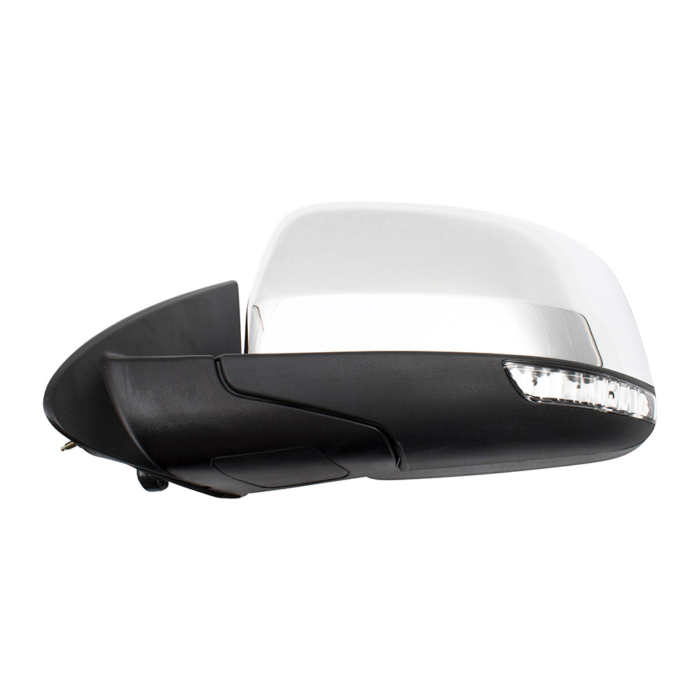 BROCK Pair Set Power Side View Mirrors Heated Signal Memory Chrome Replacement for 11-19 Dodge Durango 68237573AF 68237572AF CH1320377 CH1321377