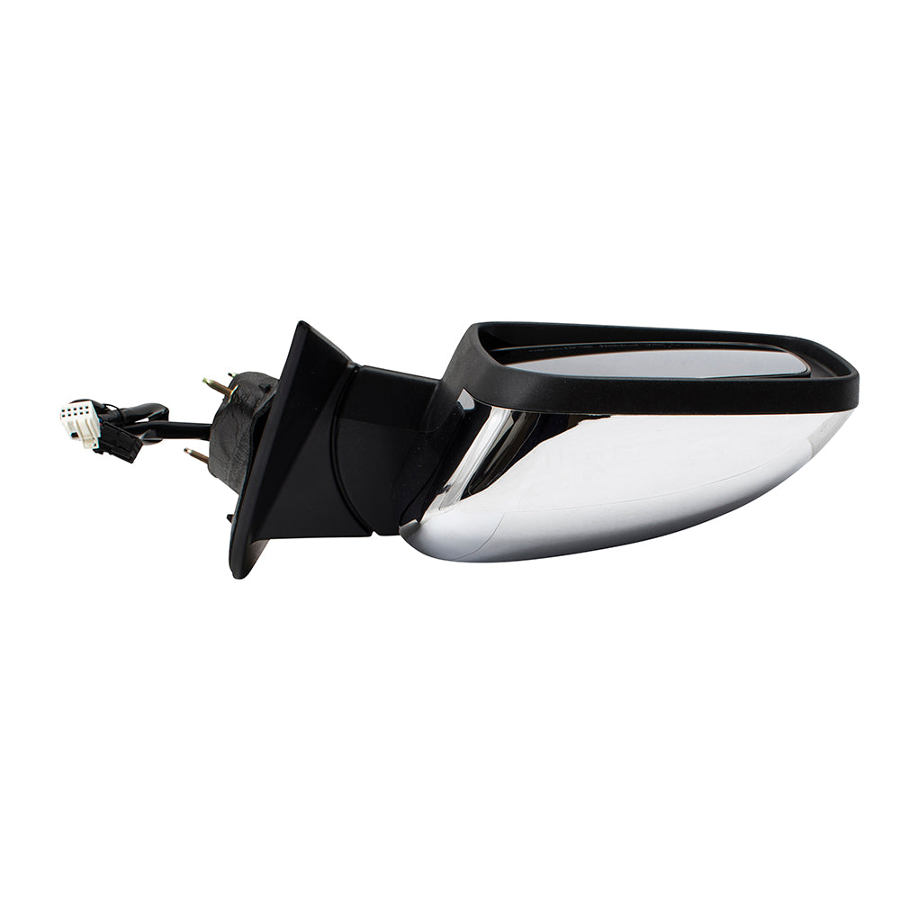 BROCK Pair Set Power Side View Mirrors Heated Signal Memory Chrome Replacement for 11-19 Dodge Durango 68237573AF 68237572AF CH1320377 CH1321377