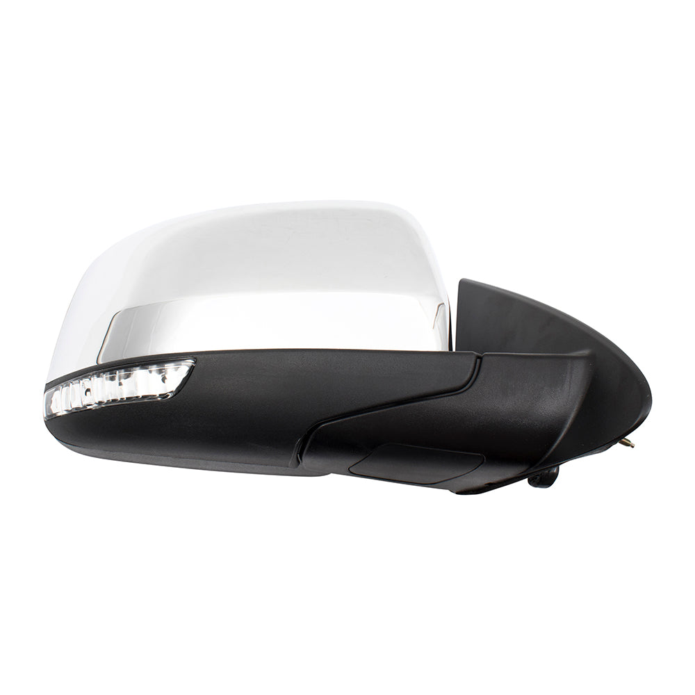 Replacement Passenger Power Side View Mirror Heated Signal Memory Chrome Compatible with 2011-2019 Durango 68237572AF CH1321377