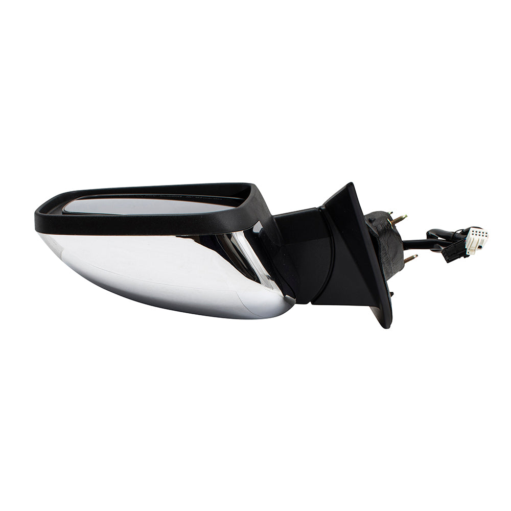 Replacement Passenger Power Side View Mirror Heated Signal Memory Chrome Compatible with 2011-2019 Durango 68237572AF CH1321377