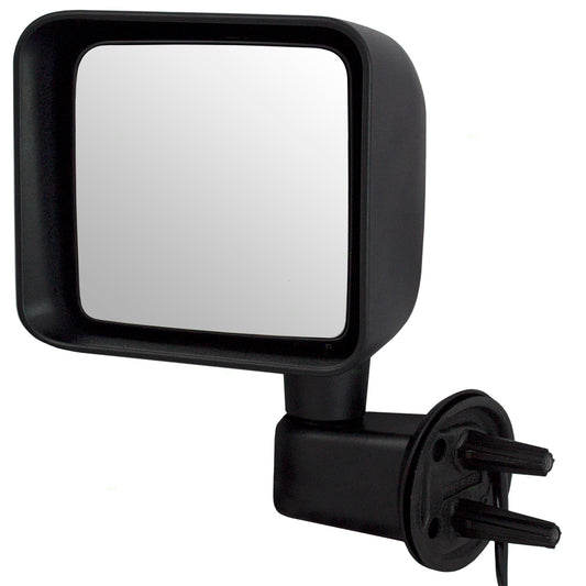 Brock Replacement Driver Side Power Mirror Textured Black Foldaway with Heat Compatible with 2014 Wrangler 68229611AA CH1320372