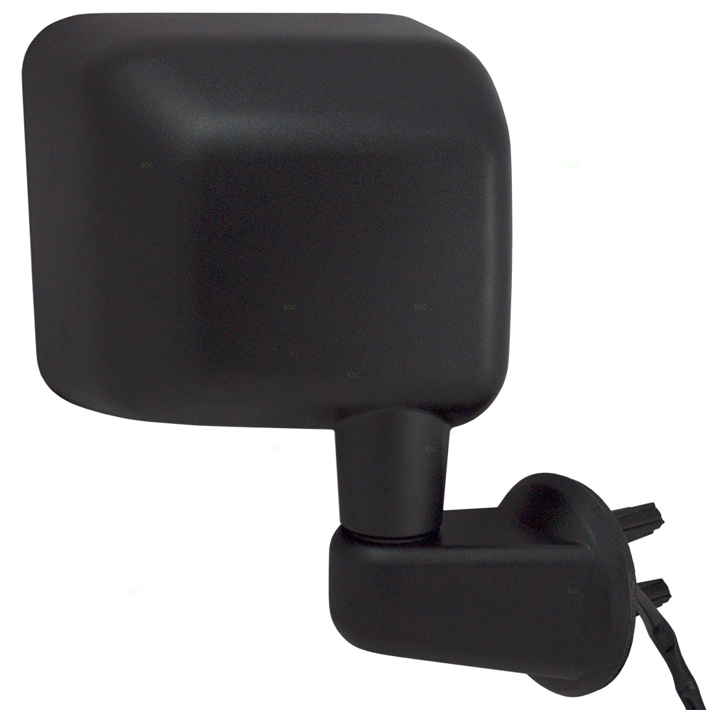Brock Replacement Passenger Side Power Mirror Textured Black Foldaway with Heat Compatible with 2014 Wrangler 68229612AA