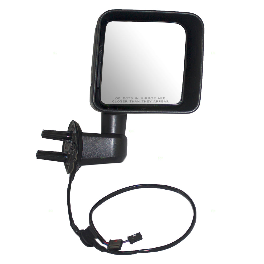 Brock Replacement Passenger Power Side View Mirror Heated OEM Upgrade Type Compatible with 2015-2017 Wrangler 5VJ76DX8AB