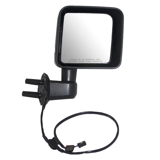 Brock Replacement Passenger Power Side View Mirror Heated OEM Upgrade Type Compatible with 2015-2017 Wrangler 5VJ76DX8AB