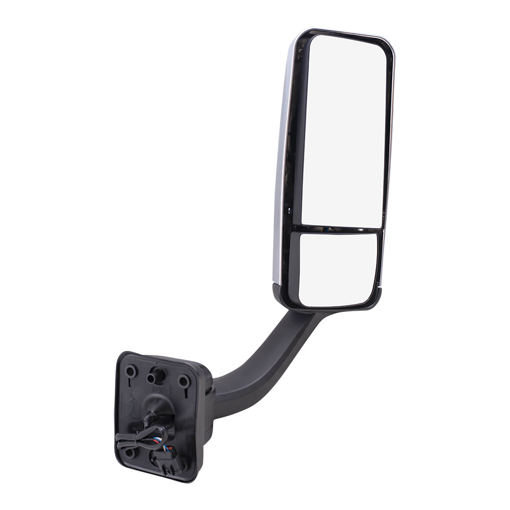 Replacement Passenger's Power Mirror Door Mounted w/ Heat Compatible with 08-17 Cascadia A22-69637-012