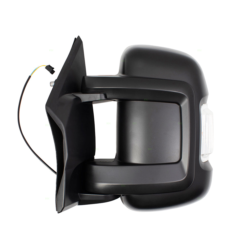 Replacement Driver Manual Side View Mirror w/ Signal Non-Heated Non-Extending Compatible with 2014-2019 Promaster Van