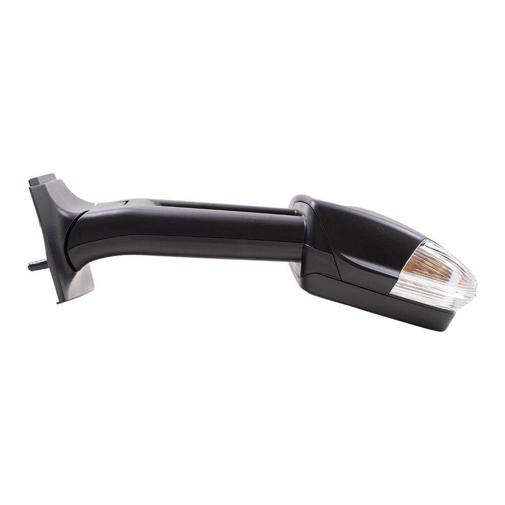Brock Replacement Driver Side Extended Type Manual Mirror Textured Black with Signal without Heat Compatible with 2006-2018 Sprinter