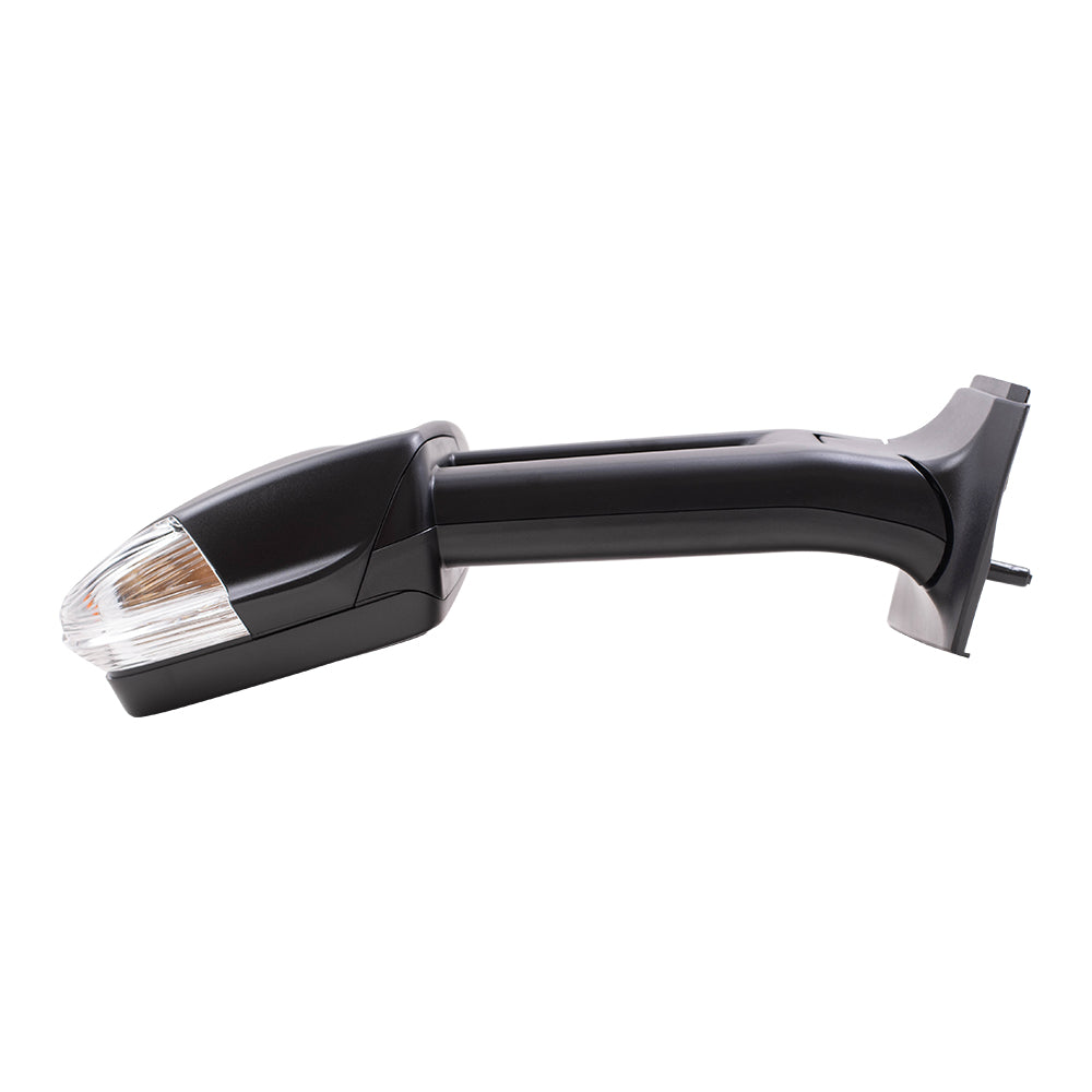Brock Replacement Passenger Side Extended Type Manual Mirror Textured Black with Signal without Heat Compatible with 2006-2018 Sprinter