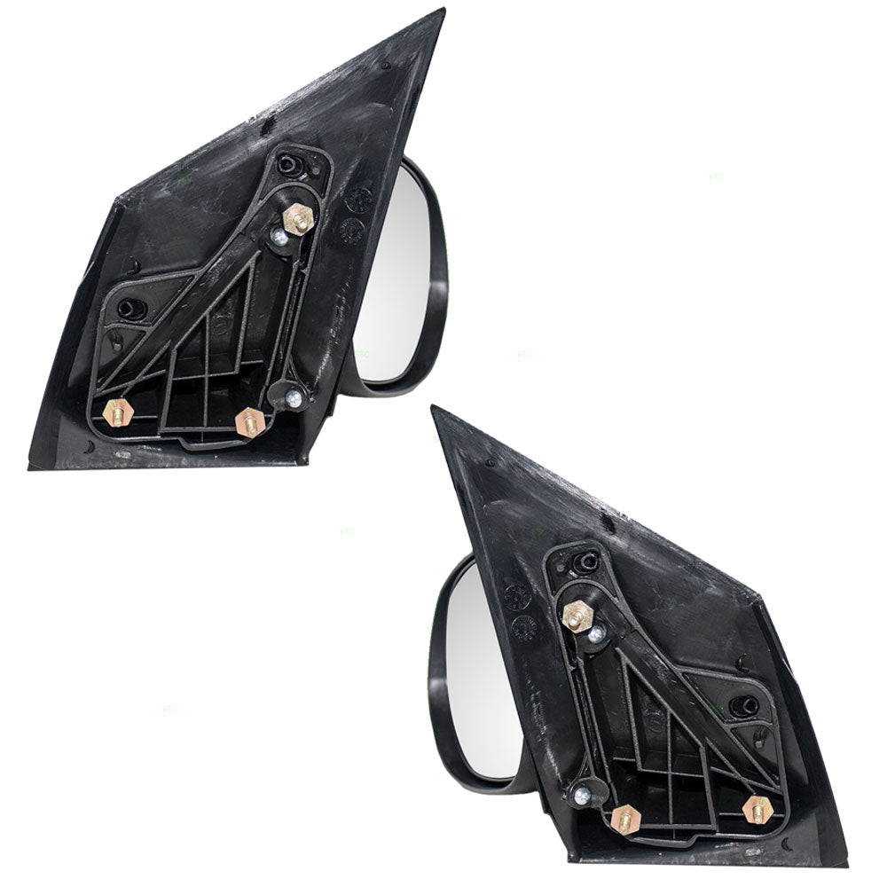 Brock Aftermarket Replacement Driver Left Passenger Right Manual Mirror Set Textured Black Compatible with 2007-2012 Dodge Caliber