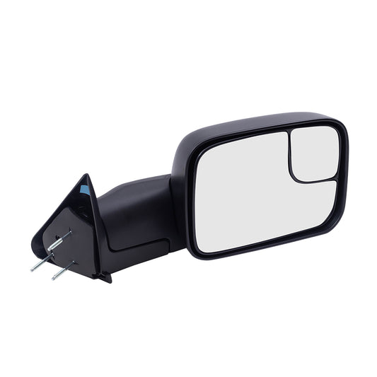 Towing Mirror for 94-02 Dodge Ram Pickup Truck Passengers Manual New Arm Design