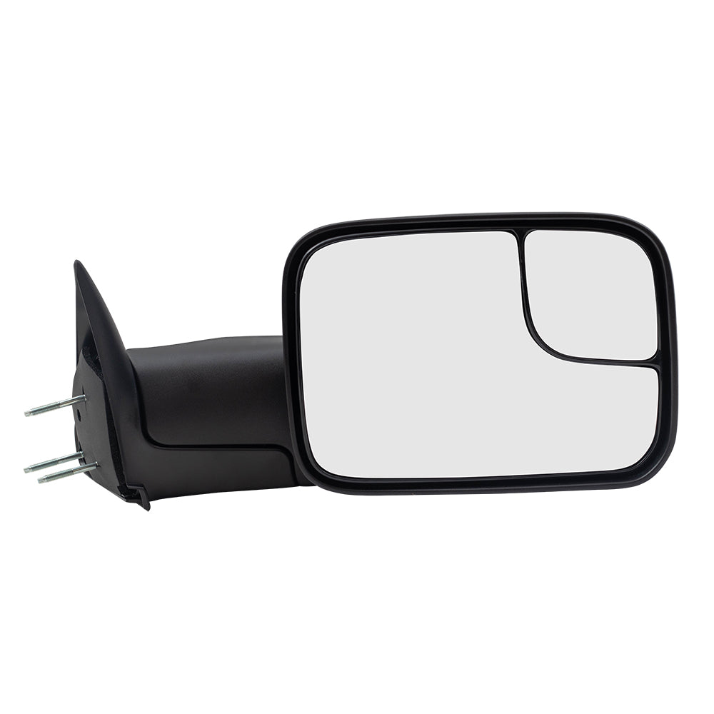 Towing Mirror for 94-02 Dodge Ram Pickup Truck Passengers Manual New Arm Design